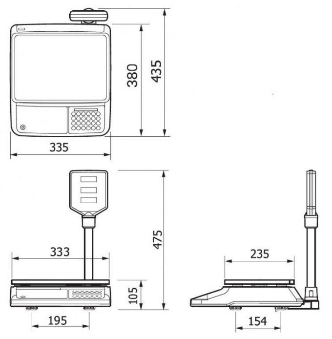 Obchodná váha CAS PR-II P-USB do 15 kg