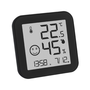 TFA 30.5054.01 - teplomer a vlhkomer s elektronickým papierom (čierny)