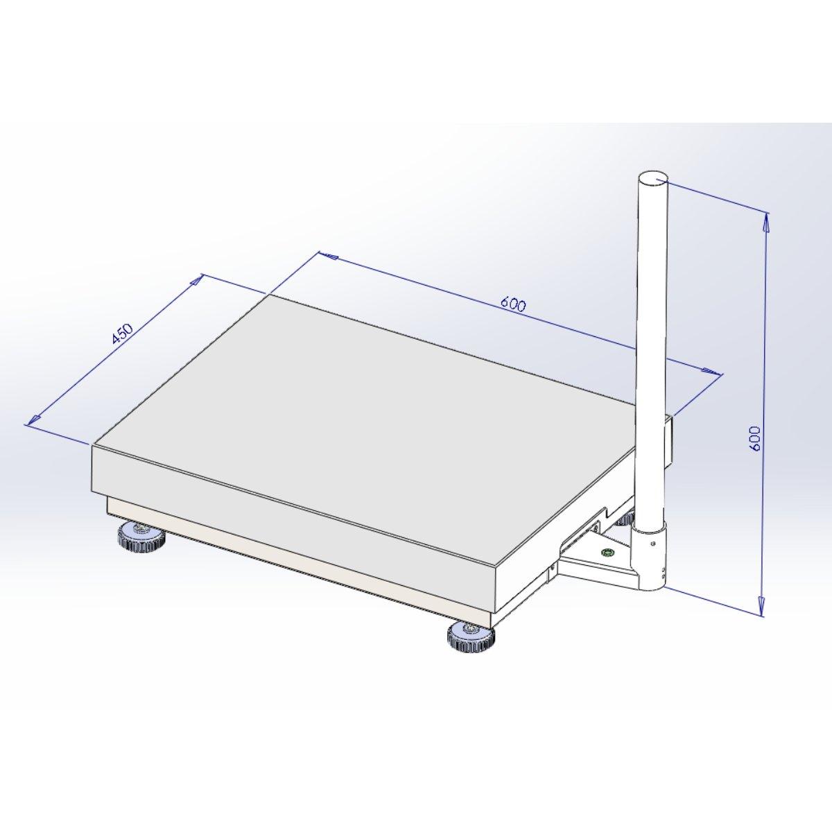 Váha LILA SCALE PRO do 300 kg s portem RS-232 - rozměr plošiny 45 x 60 cm - Obrázek 2