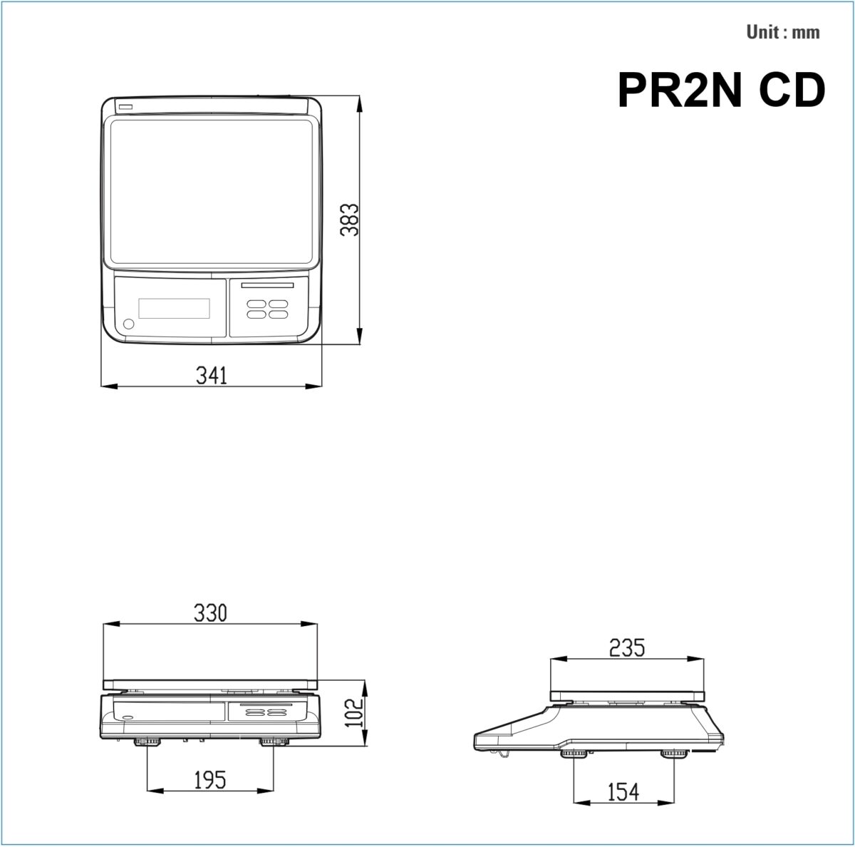 Gastro váha CAS PR2-CD do 15 kg - Obrázek 2